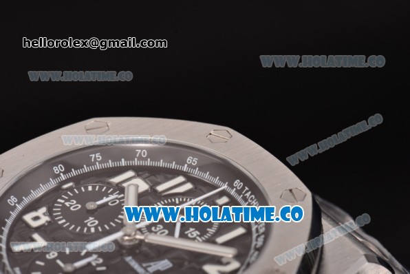 Audemars Piguet Royal Oak Offshore Black Themes Chrono Swiss Valjoux 7750 Automatic Full Steel with Black Dial and White Arabic Numeral Markers - Click Image to Close